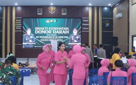 Polres Blitar Kota Dorong Kesadaran Kesehatan melalui Bakti Sosial