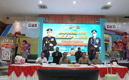 Dua WNA Ditangkap dalam Kasus Narkotika di Sidoarjo