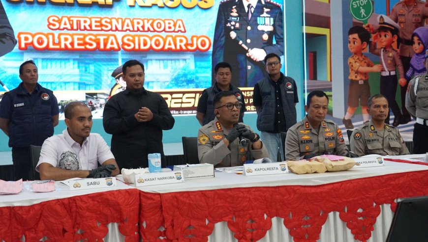 Polresta Sidoarjo Ungkap Sindikat Narkotika Lintas Negara