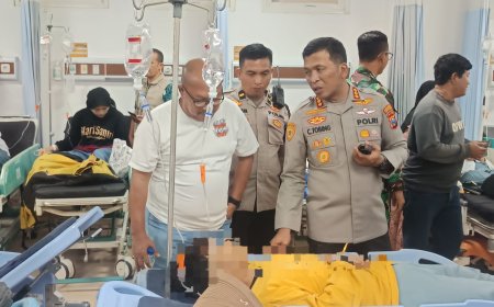 Kapolresta Sidoarjo Cek Kondisi Santri Ponpes Manbaul Hikam di Rumah Sakit, Pastikan Penanganan Maksimal
